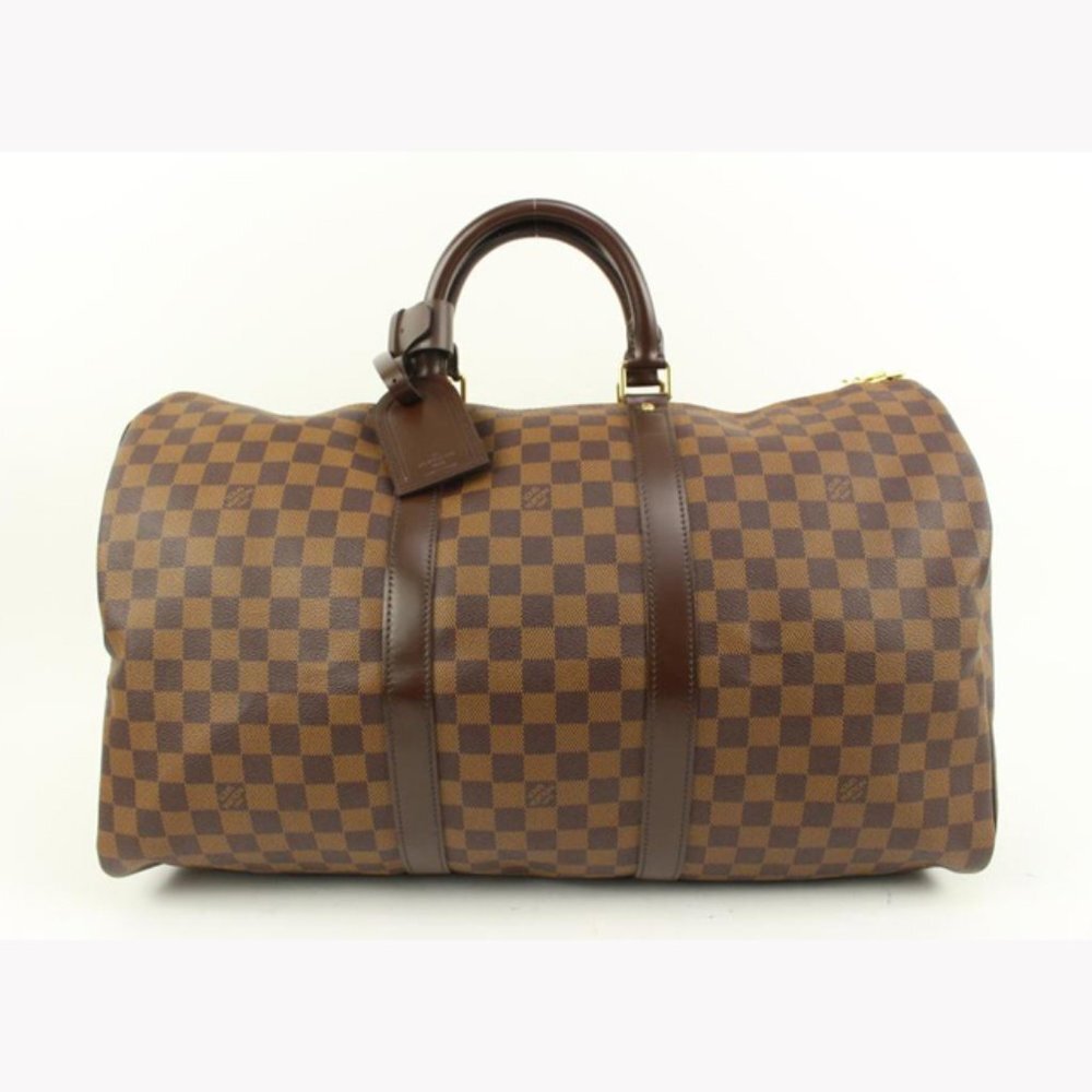 Louis Vuitton Damier Ebene Keepall 50 Duffle bag 82lv39s